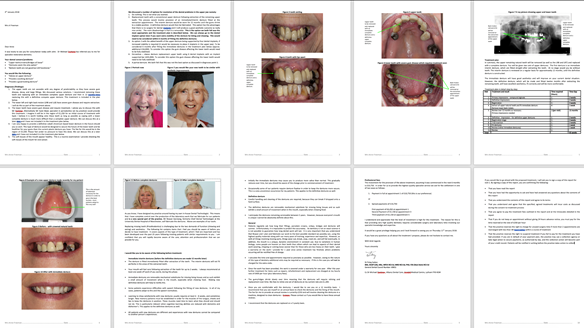 Figure 9 Treatment plan letter for the patient