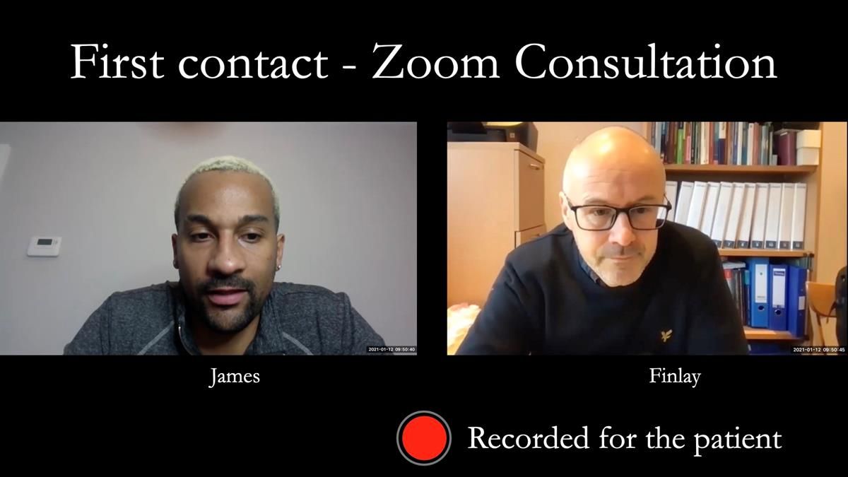 Zoom consultation before to seeing the patient in person. This give the patient an idea of the treatment options, process and potential costs.