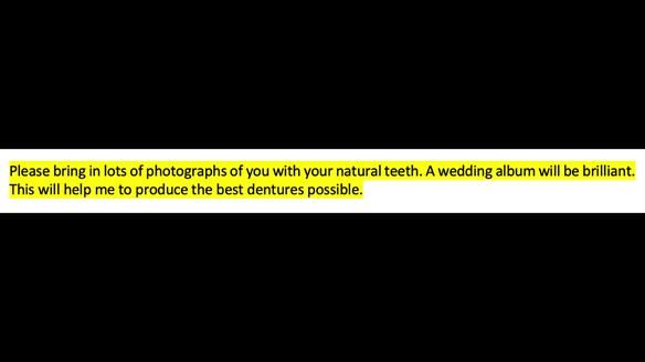 Newsletter 80 - Gordon’s dentures: the one case in 1,000 where my technique failed