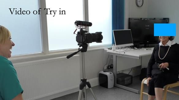 A video is taken of the patient with the try in. Claire my nurse does this.