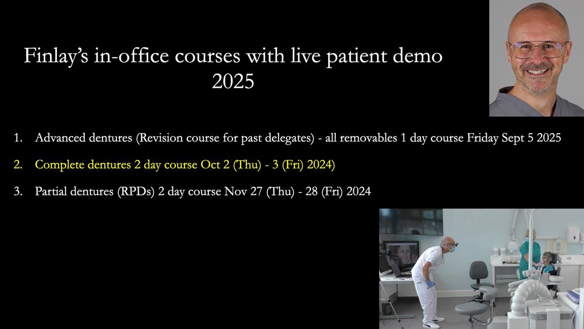 Newsletter 80 - Gordon’s dentures: the one case in 1,000 where my technique failed