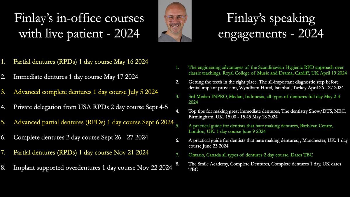 Finlay's Newsletter 64 case study - provision of a Kennedy class 2 metal based Scandinavian RPD for Ian