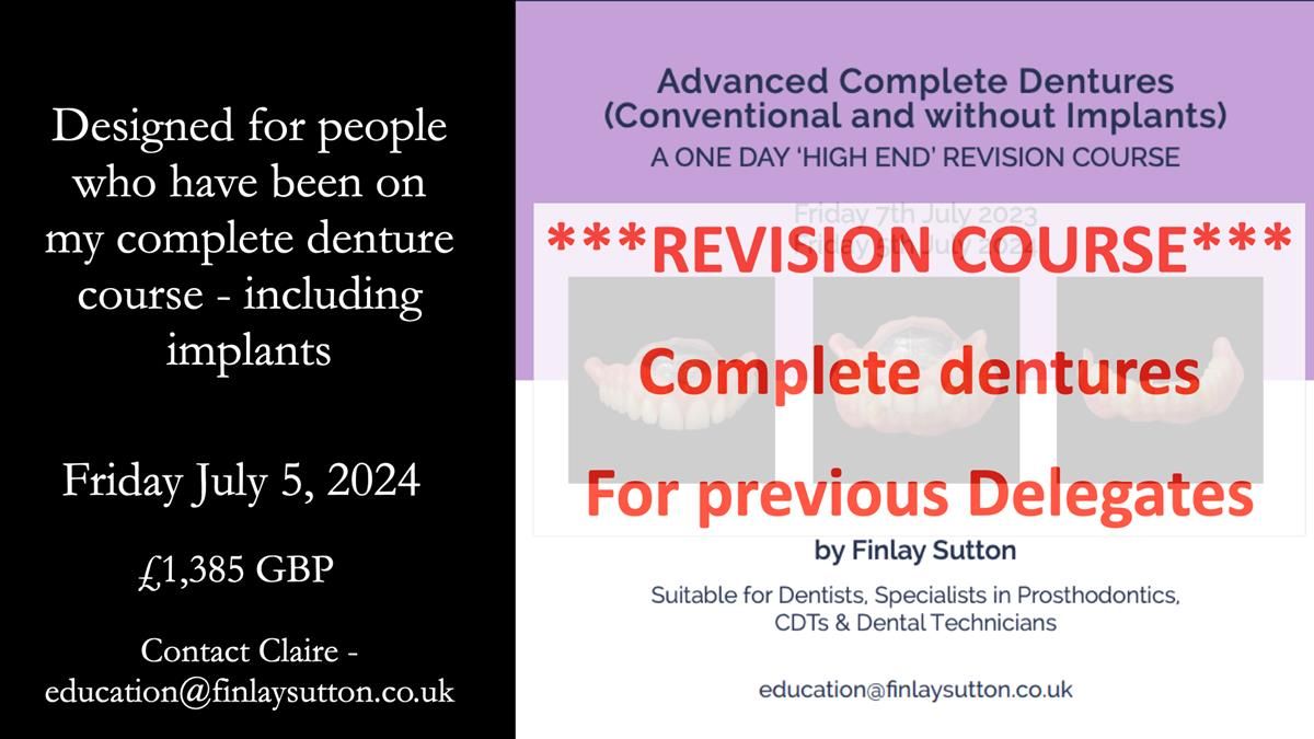 Finlay's Newsletter 61 provision of a lower unilateral free end saddle metal based partial denture for Joyce
