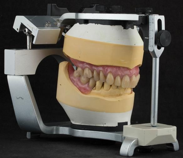 Figure 114 Mk 2 finished dentures on the articulator