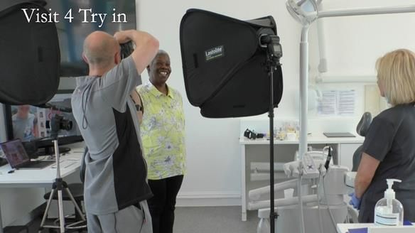 Newsletter 53 showing the making and fitting of ultra life-like dentures for Valena