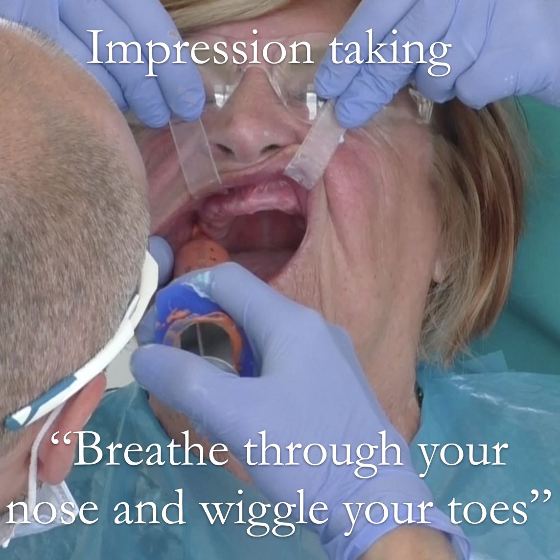 The patient’s breathing during impression making