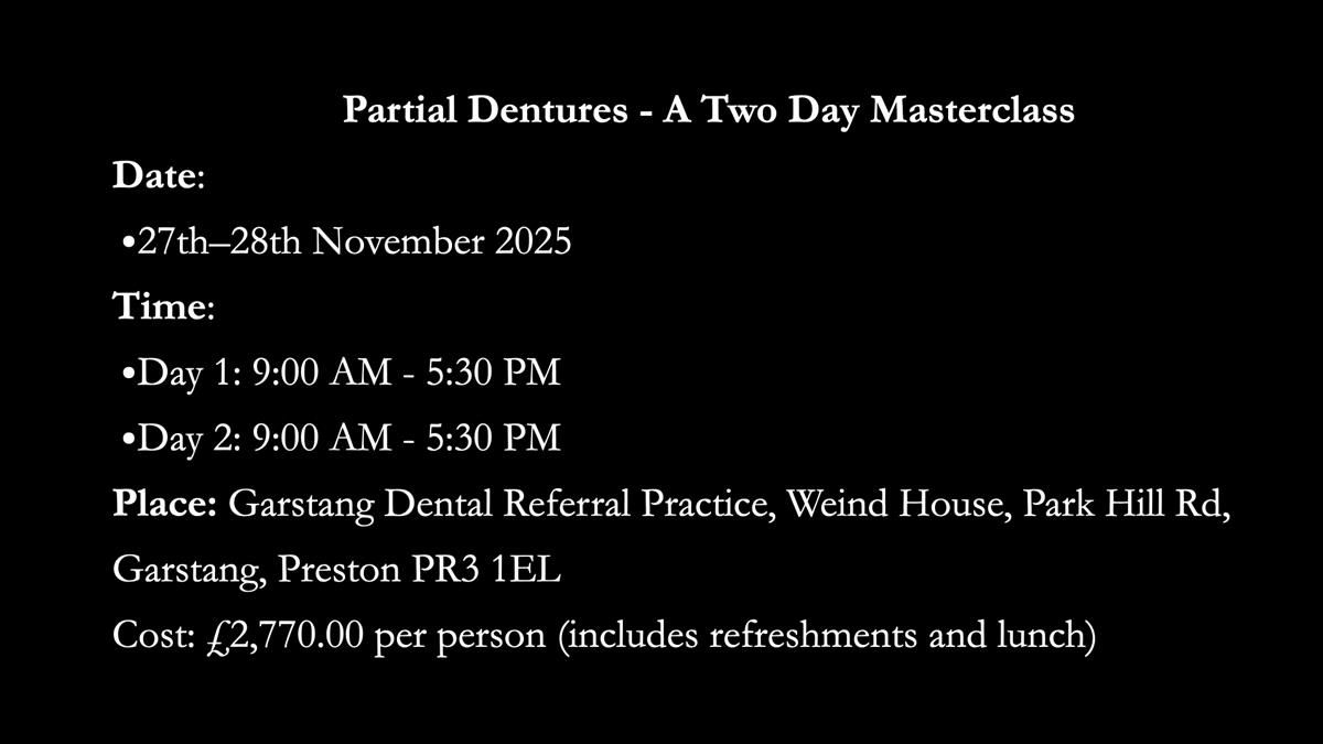 Newsletter 80 - Gordon’s dentures: the one case in 1,000 where my technique failed