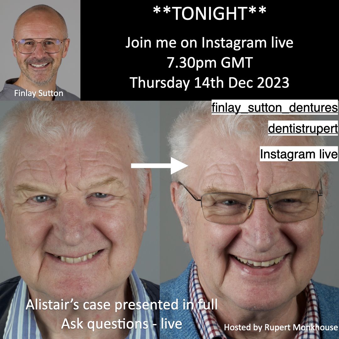 Finlay presents the clinical steps for replacement of implant supported complete dentures - LIVE VIDEO