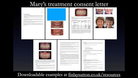 Downloadable examples of patient treatment plan letters for all types of removable dentures at finlaysutton.co.uk/resources