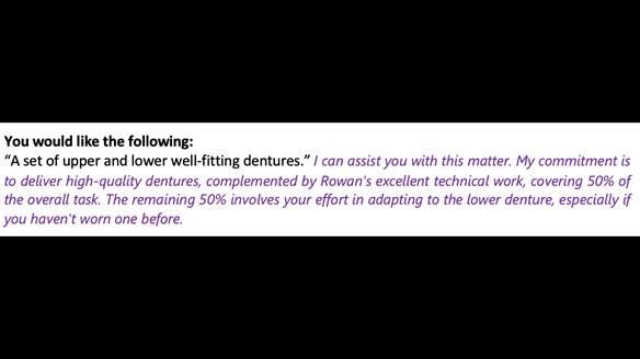 Newsletter 80 - Gordon’s dentures: the one case in 1,000 where my technique failed