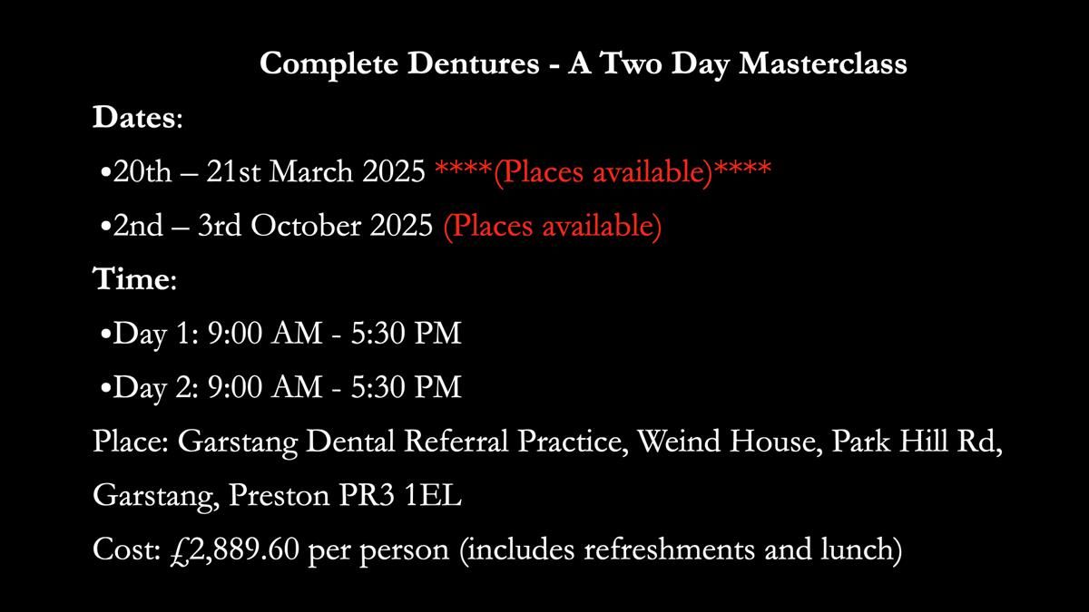 Newsletter 75: Marion’s case - Step-by-step complete denture workflow